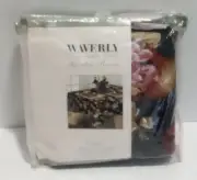 Waverly Garden Room Black Flowers Fruit Tablecloth Harbor Square 60"x84" Sateen