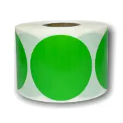 Zebra Rollo 2" Round Green Direct Thermal Labels Self-Adhesive Stickers 750 PCS