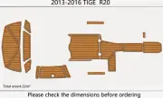 2015 TIGE R20 Swim Platform Boat EVA Foam Pads Teak Deck Faux Flooring Mat