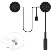 Motorcycle Helmet Headset Bluetooth 5.0Edr Wireless Earphone Hands Free With Mic Music Call Control Black Headphones