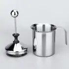Stainless Steel Manual Milk Frother Multifunctional Egg Beater Hot Chocolate