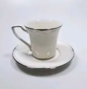 Noritake Sterling Cove Coffee Tea Cup Saucer Set 7720 Silver Trim Replacement