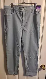 BUFFALO DAVID BITTON Women's 34x26 HAVANA HIGH-RISE SOFT STRETCH JEAN Light Blu