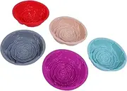 5PCS Silicone Flower Shape Cake Pans Non Stick Rose Cake Baking Pans Set for Wedding Birthday Parties Cakes, Crafted from Premium Heat Silicone