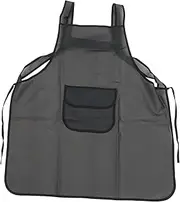 Hoement Heavy Duty Oil Apron for Cooking and Baking Kitchen Apron with Pockets for Men and Women Dishwasher Safe for Home and Commercial Use