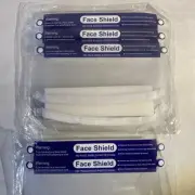 7 pcs Face Shield Screen Safety Protective Eye Splash Proof Full Head-Mounted