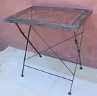 REDUCED Solid Wood / Glass / Iron Console Table BRAND NEW