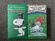 (2) Charlie Brown Peanuts VHS Christmastime & Superbowl By Shell New Sealed