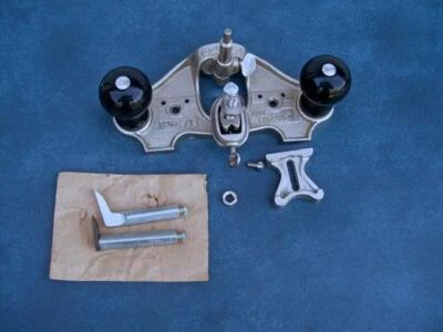 STANLEY NO. 71 HAND ROUTER PLANE WITH 3 CUTTERS MADE IN ENGLAND NEW OLD STOCK