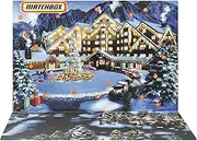 Matchbox HJW40 Matchbox Advent Calendar, 24 Daily Surprises, Including 10 Matchbox Vehicles & 14 Accessories with Play Mat, Toy for Children from 3 Years