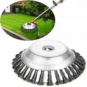 6/8" Weed Brush Steel Wire Trimmer Wheel Garden Lawnmower Head Tool Grass Cutter (8 inch)