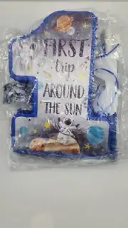 1st Birthday Piñata ONE "First Trip Around The Sun" Space -Confetti, Mask, Stick