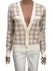 NWT- JOIE- Light Brown & White Check Button Front Cardigan WOMEN'S SMALL