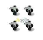 X4 GENUINE SMEG GAS COOKTOP CONTROL KNOBS ASSEMBLY-STAINLESS STEEL PGF32GD