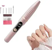 Electric Nail File - Cordless Electric Nail Drill Kit - Manicure Kit Portable Pedicure Tools with Replacement Parts, Grinder Rechargeable for Fingernail Toenail