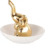 Garneck Jewelry Storage Tray Ceramic Jewelry Dish Small Ring Earring Holder Desktop Decor