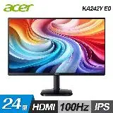 在飛比找遠傳friDay購物精選優惠-【Acer 宏碁】KA242Y E0 100hz IPS 電