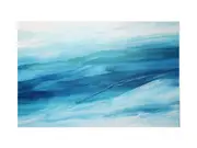 Blue Layer Art Painting Canvas Print
