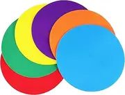 GOOHOCHY 6pcs Colored Spot Markers Non Slip Agility Dots for Sports Training Fitness and Classroom Activities Lightweight Circular Floor Markers