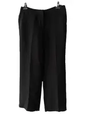 Anne Klein women's Flat Front black dress pants size 10 trousers New