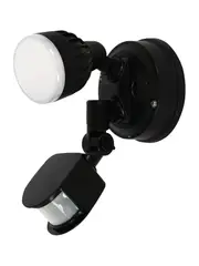 Guard Link 1 Light LED Flood Light with Motion Sensor and Wireless Interconnectivity in Black