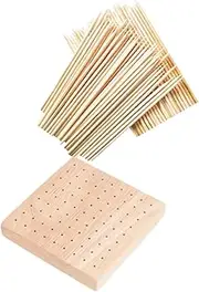 NUOBESTY 1 Set Clay Drying Table Doll Display Stand Clay Wedging Board Clay Doll Base Cartoon Model Holder Cuticle Remover Clay Figure Stand Peg Board Display Stand Doll Rack Clay Base Wood