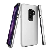 For Samsung Galaxy S9+ PLUS Case, Silver Armor Shockproof Protective Phone Cover
