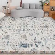 Extra Large Rugs Beige Blue Beautiful Allover Distressed Lounges Carpet 240x340