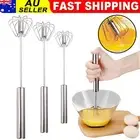 Semi-Automatic Egg Whisk Hand Push Egg Beater Stainless Steel Blender Mixer Whis