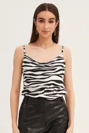 Print Cami Top Sleeveless - Size 14, Women's Cami