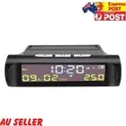 TPMS Look Solar Car Digital Clock with LCD Time Date In-Car Temperature Display