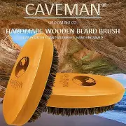 Handcrafted Beard & Hair Brush 100% Boar Bristles Beard by Caveman® All Hair
