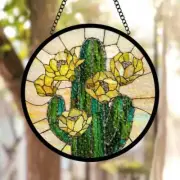 Cactus Stained Glass Suncatcher, Cactus Suncatcher, Cactus Window Decor