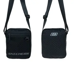 SKECHERS 小型 休閒 斜背包 小包 運動 黑 中性 網狀 S122406