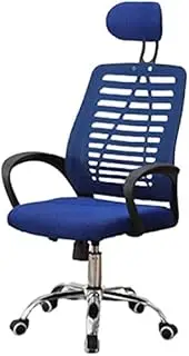 Stable Household Desk Chair with Head Pillow，Ventilated Mesh Back Material Office Chair，Adjustable Lumbar Support Computer Chair Mobile
