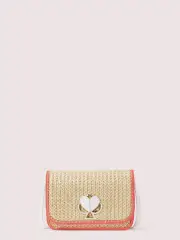 nicola raffia twistlock medium shoulder bag