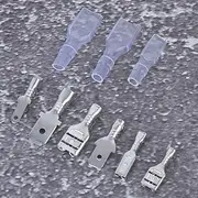 Marhynchus 180Pcs Spade Quick Connectors,Electrical Wire Cable Connector Terminal Male Female with Insulation Cover (180 Silver Terminal Connector)