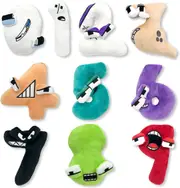 Alphabet Lore Plush Toys 0-9 Number Animal Plushie Education Number block Dolls