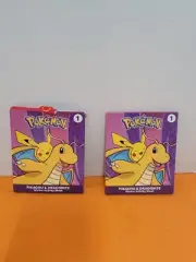2025 McDonald’s Happy Meal Toys Pokémon #1 Pikachu & Dragonite SEALED Cards !