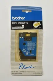 New NOS Brother TC-7001 P-Touch Black On Yellow Cassette Laminated Labels