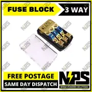 Mini ANS Fuse Block 3-Way Inline Midi Holder Bolt Down Audio Holder Heavy Duty