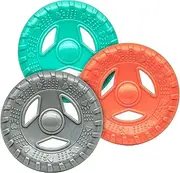 2x Dog Flying Rings – Interactive Toys for Dogs – Made with Rubber for Pet Training toy – Lightweight, Outdoor Use, Fetch Game, Floating, Exercise Disc (Assorted (Pack of 2), Disc)