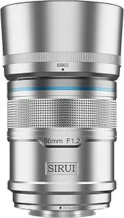 SIRUI Sniper 56mm Autofocus Lens, F1.2 Wide Angle APS-C Camera Lens for X Mount, Sliver
