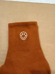 Orange Smiley Sock