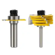 2pcs Tongue and Groove Router Bit Set 1/4" 1/2" Shank T Shape Slot Cutter Tool