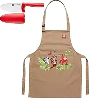 ZWILLING TWINNY Kids Chef’s Knife and Apron 2-pc Set - Red