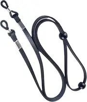 [Generic] Strap for Glasses,Glasses Holder Strap | PU Leather Cord Adjustable String Retainer for Men Women Outdoor Sports Swimming Travel