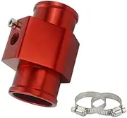 Vogueing Tool Water Temperature Joint Sensor Indicator Adapter Gauge Radiator Hose Adapter for Water Temperature Gauge Red (28mm)
