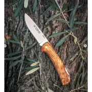 CUDEMAN 388-L PANDORA BACK LOCK FOLDING KNIFE, OLIVE WOOD