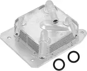 X AUTOHAUX Engine Oil Cooler for Nissan (CVT) Altima 2013-2017 Transmission Oil Cooler Trans Cooler with O-ring Seals No.2160628X0B Aluminum Alloy Silver Tone